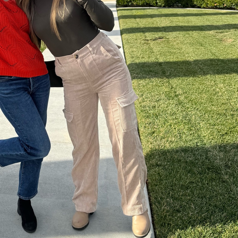 Beige Corduroy Pants